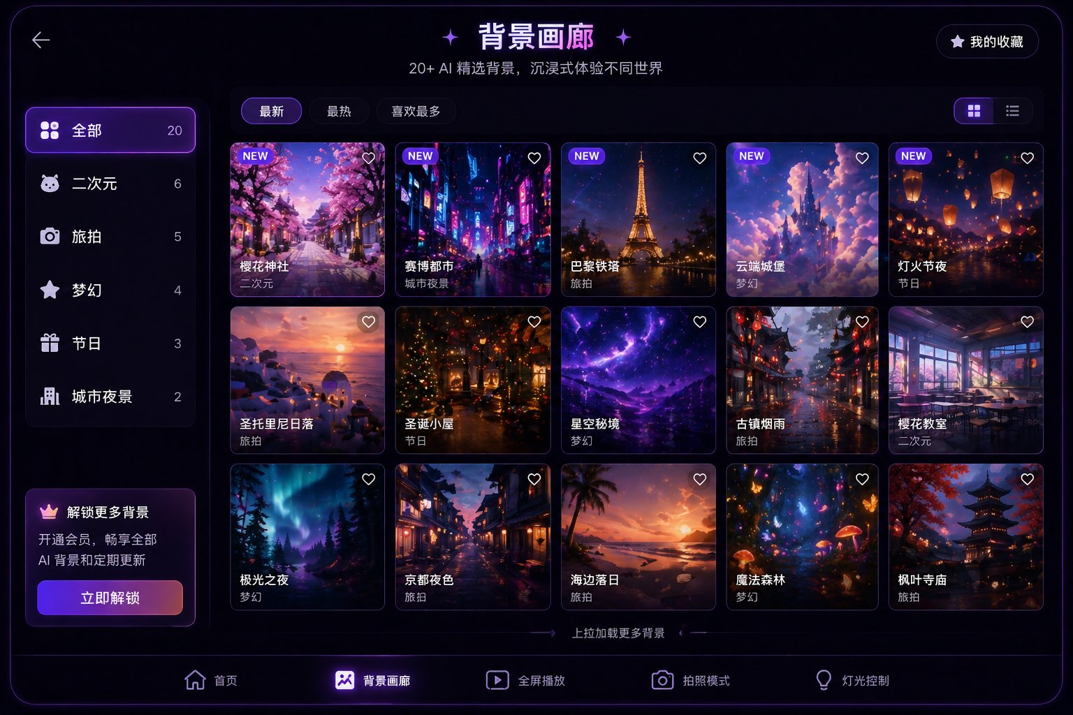 魔镜场景选择界面